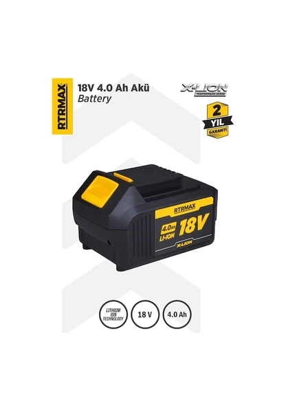 AKÜ 4.0 Ah RTRMAX X-LION ürün görseli 1