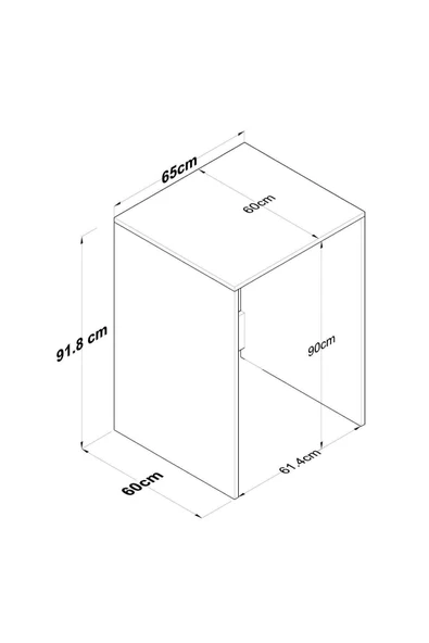 Çamaşır Makinası Alt dolabı MDF ÇAM DESEN - Resim 3