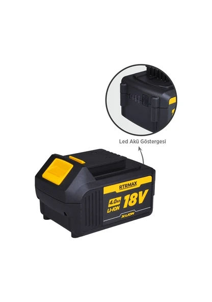 AKÜ 4.0 Ah RTRMAX X-LION - Resim 2
