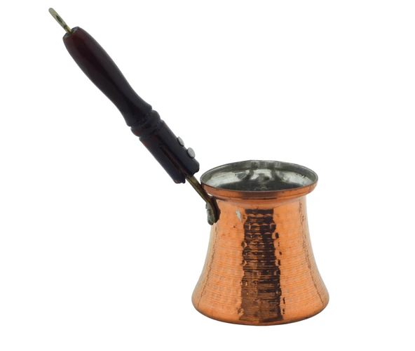 SÖZEN İşlemeli Ahşap Saplı El Yapımı Dekoratif Bakır Cezve - Resim 2