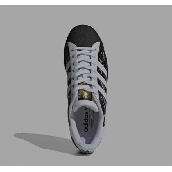 ADİDAS SÜPER STAR DERİ METERYAL SİYAH GAZETE SS003 ürün görseli 1