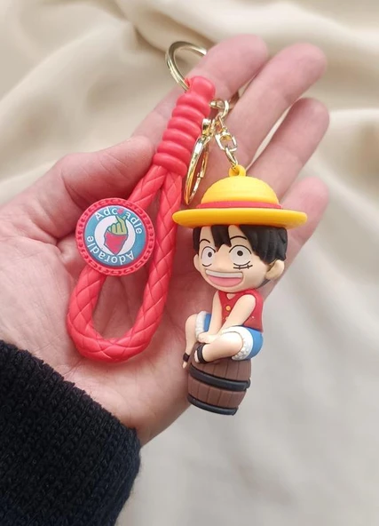 Silikon Anahtarlık One Piece Monkey D. Luffy Karakter Figür Çanta Süsü Oyuncak 18119 - Resim 2