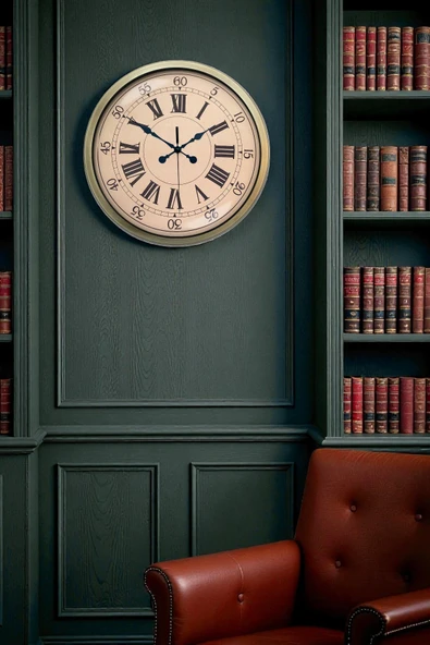 Zentime 40 Cm Eskitme Vintage Duvar Saati ürün görseli 1