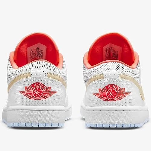 Nike  Air Jordan 1 Low SE, White/Flash Crimson - Resim 3