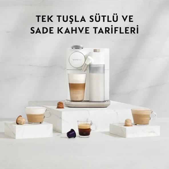 Nespresso F541 Gran Latissima Süt Çözümlü Kahve Makinesi,Beyaz - Resim 6