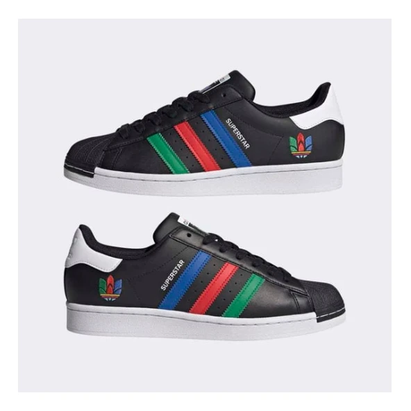 Adidas Günlük Unisex Superstar Foundatıon Spor Ayakkabı FU9520 Siyah ürün görseli 1