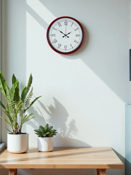 Zentime 36 Cm Kırmızı Dekoratif Duvar Saati ürün görseli 1