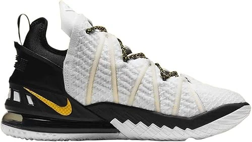 Nike Erkek Lebron XVIII Ev Beyaz/Amarillo-Siyah ürün görseli 1