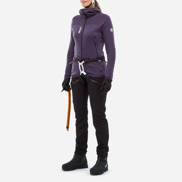 Millet FUSION GRID H Kadın Kapşonlu Polar Ceket Tam Fermuar MIV9032 N9332 - Resim 2