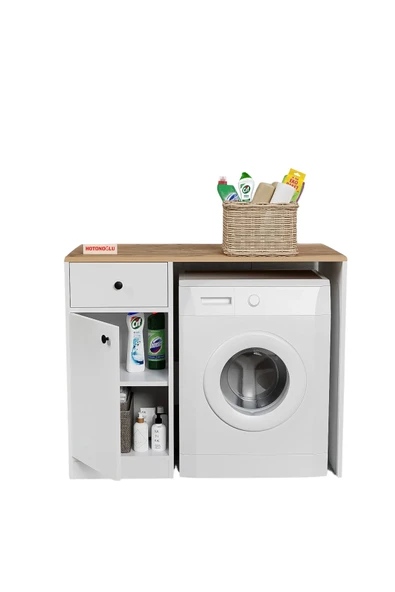 Çamaşır Makinası Dolabı MDF ÇAM DESEN ürün görseli 1