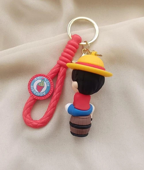 Silikon Anahtarlık One Piece Monkey D. Luffy Karakter Figür Çanta Süsü Oyuncak 18119 - Resim 3