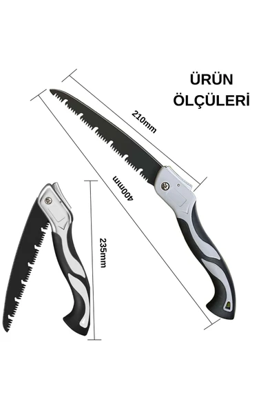 HPYTECH Katlanabilir Budama-Kamp Testere,Ergonomik Silikon Sap,Odun Kesme Aracı - Resim 7