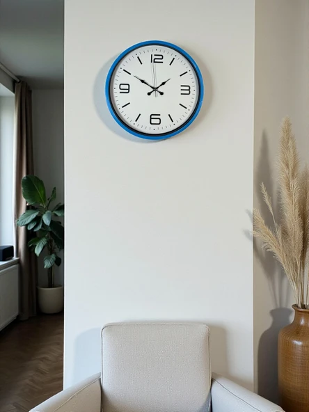 Zentime 36 Cm Mavi Dekoratid Duvar Saati ürün görseli 1