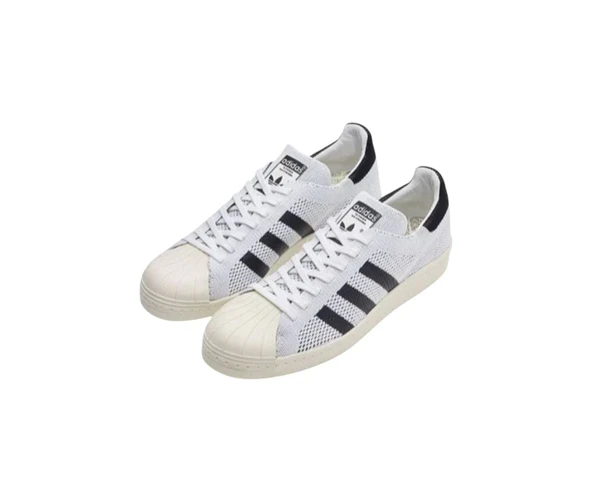 Adidas Superstar 80s Primeknit Bulut Beyazı Siyah S77440 - Resim 2