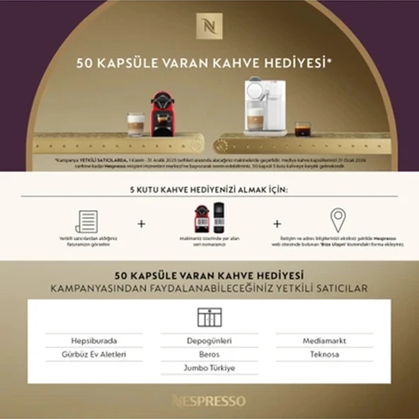 Nespresso F541 Gran Latissima Süt Çözümlü Kahve Makinesi,Siyah - Resim 4