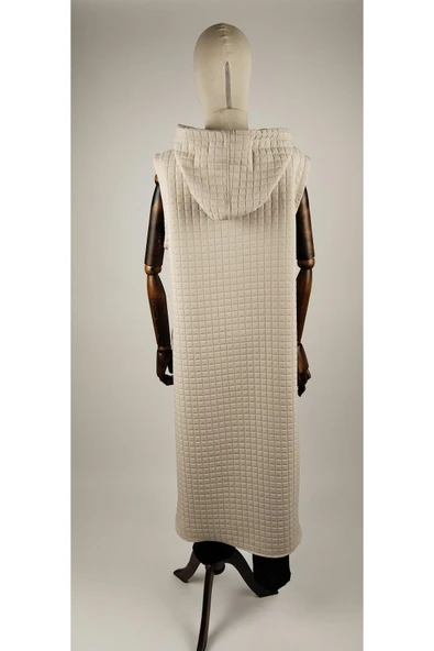 ZİNCİR DETAYLI TESETTÜR KAPİTONE YELEK - Resim 9