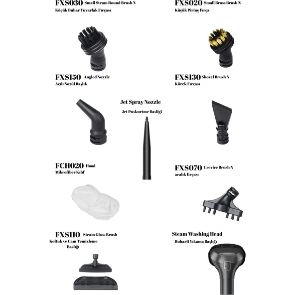 X300 Pro Max 2000 W Buharlı Halı ve Koltuk Yıkama Makinesi-Buharlı Temizlik Makinesi - Resim 3