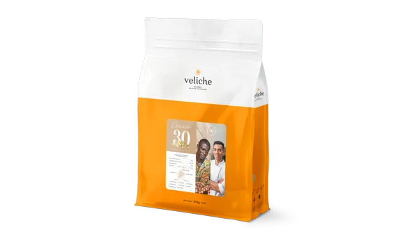 VELİCHE BELÇİKA BEYAZ PUL ÇİKOLATA %30   10KG - Resim 3