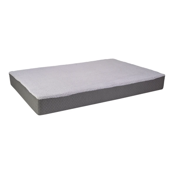 Pet Comfort Lima Ortopedik Köpek Yatağı Gri Peluş L 110x75x12cm - Resim 2
