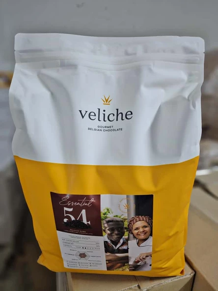 VELİCHE BELÇİKA BİTTER PUL ÇİKOLATA %54   10KG ürün görseli 1