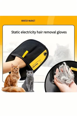 1 Adet-Ev Tipi Tüy Toplama Fırçası – Statik Elektrikli Evcil Hayvan Tüyü Temizleme Aracı | Yeniden Kullanılabilir, Hızlı ve Pratik Tüy Toplama Eldiveni | Tüm Yüzeyler İçin Uygun - Resim 2