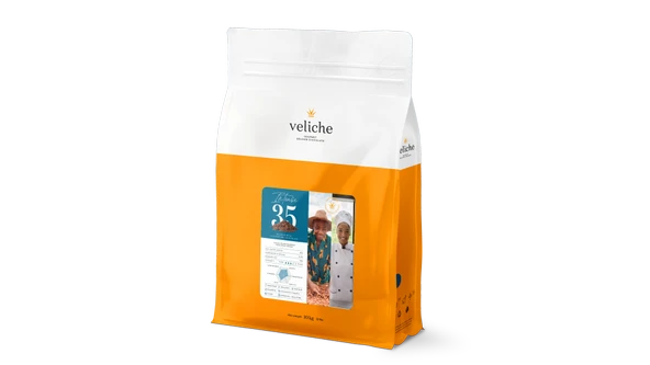 VELİCHE BELÇİKA SÜTLÜ PUL ÇİKOLATA %35   10KG - Resim 3