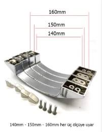 DUŞA KABİN KULP TAKIMI KROM KAPLAMALI  (14-15-16CM) - Resim 2