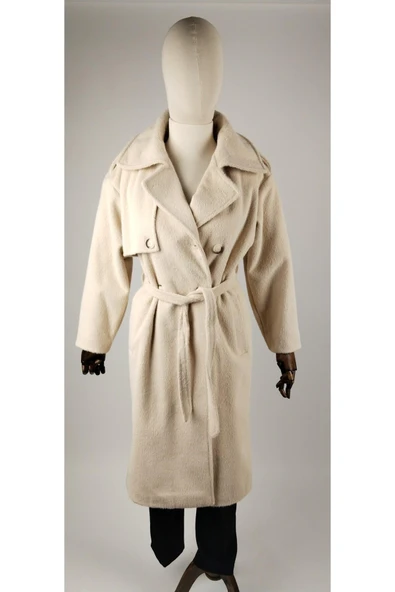 APOLETLİ TÜYLÜ KUŞAKLİ ANGORA KABAN - Resim 12