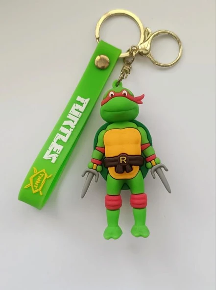 Silikon Anahtarlık Ninja Kaplumbağalar Raphael  Karakter Figür Çanta Süsü Oyuncak ürün görseli 1