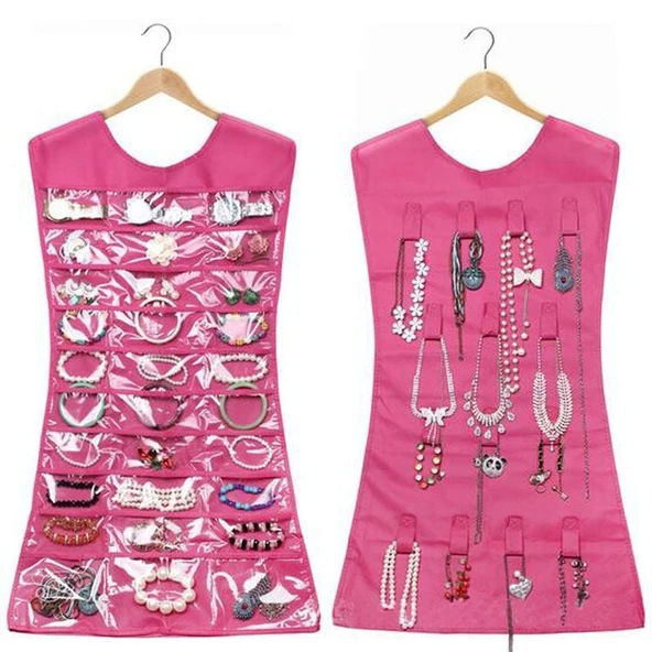Elbise Şeklinde Takı Organizeri - Pembe ürün görseli 1