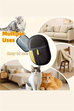 1 Adet-Ev Tipi Tüy Toplama Fırçası – Statik Elektrikli Evcil Hayvan Tüyü Temizleme Aracı | Yeniden Kullanılabilir, Hızlı ve Pratik Tüy Toplama Eldiveni | Tüm Yüzeyler İçin Uygun - Resim 5