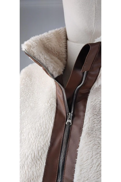 DERİLİ GARNİLİ PELUŞ MONT - Resim 2