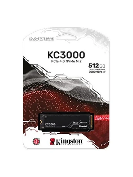 Kingston 4TB KC3000 7000MB-7000MB-S PCIe 4.0 NVMe M.2 SSD Disk SKC3000D-4096G ürün görseli 1