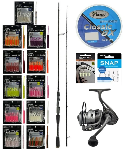 YekOutdoor FireWorm LRF Seti Okuma Epixor LRF Ultra Light Game Spin 213cm 1-8gr 2 Parça Olta Kamışı&Kendo Azzurro 2000 Olta Makinesi ürün görseli 1