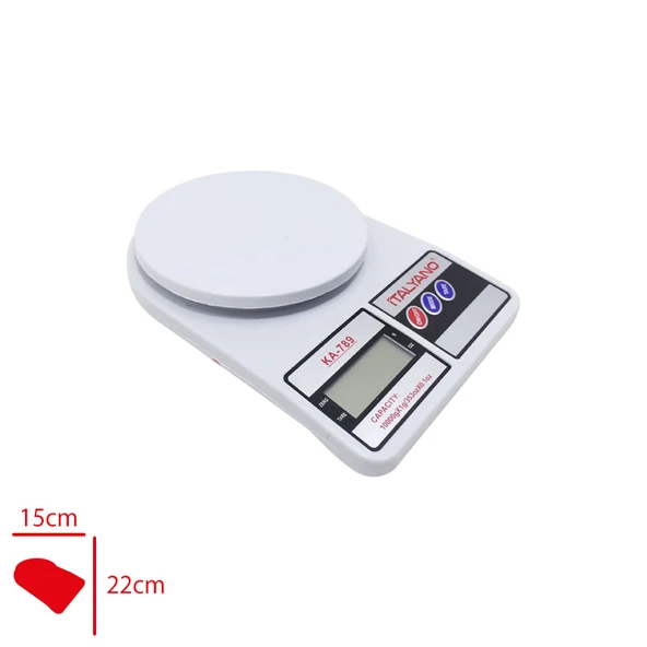 İTALYANO ELEKTRONİK MUTFAK TERAZİSİ / HASSAS TERAZİ  ( KA-789 ) - Resim 2