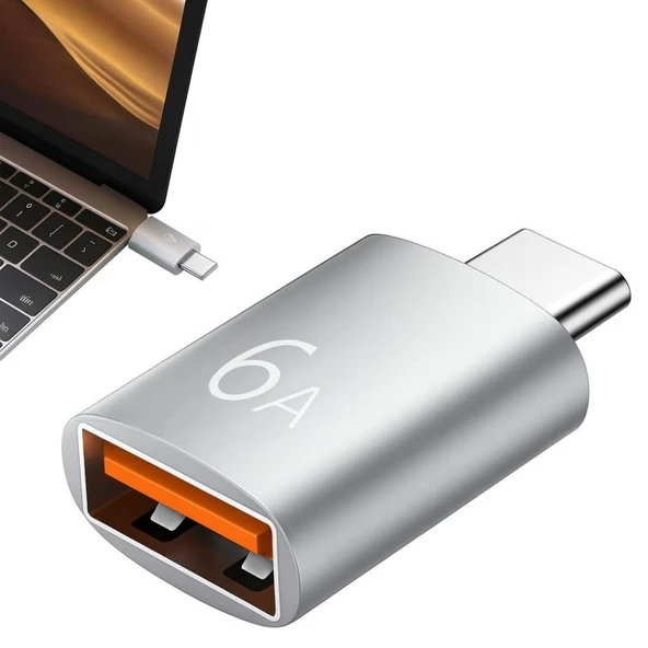 SChitec 6A UsbA to Type-C Dönüştürücü Adaptör | Hızlı Şarj & Veri Aktarım Adaptörü J624 - Resim 2