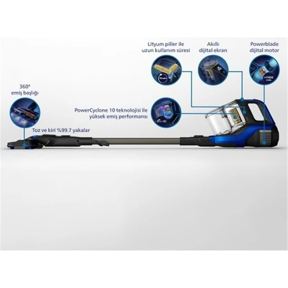 PHILIPS XC8049/01 25.2 V DIKEY SARJLI SUPURGE - Resim 3