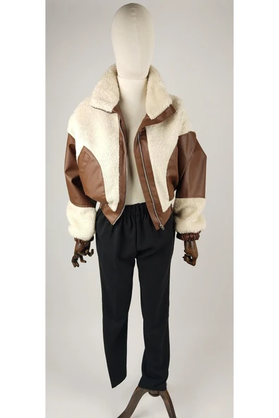 DERİLİ GARNİLİ PELUŞ MONT - Resim 12