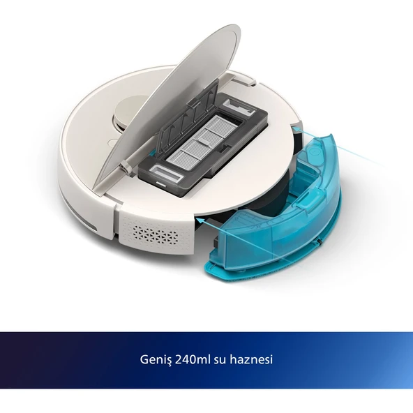 Philips XU7000/02 7000 Serisi Islak Kuru Robot Süpürge Beyaz - Resim 3