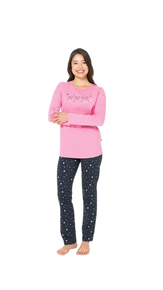 Us Polo Kadın Uzun Kol Pijama Takım 20140 - Resim 2