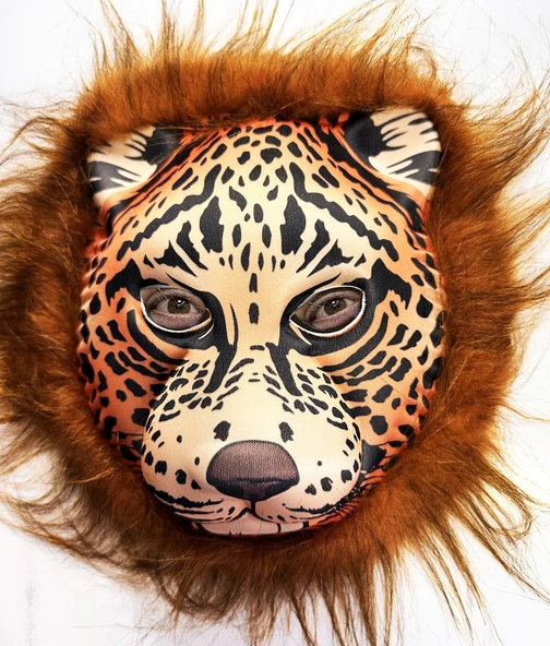 Kahverengi Saçlı Yeleli Aslan Maskesi Eva Mega Peluş 37 No ürün görseli 1