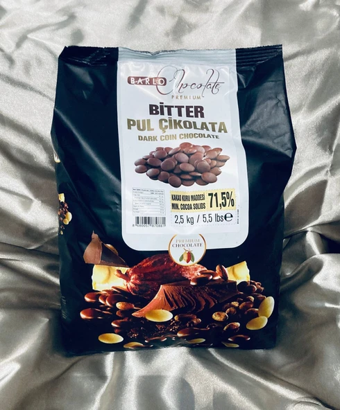 BİTTER PUL ÇİKOLATA %71,5  - pastacılık - çikolata - damla - drop - pul - eritme - kuvertur ürün görseli 1
