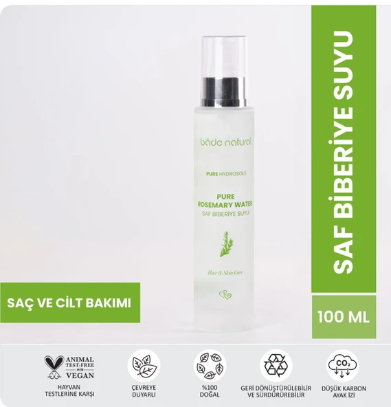BADE NATURAL Biberiye Suyu Dökülme Karşıtı ve Saç Uzamasını Destekleyici Saç Toniği %100 Doğal ve Saf 100 ml ürün görseli 1