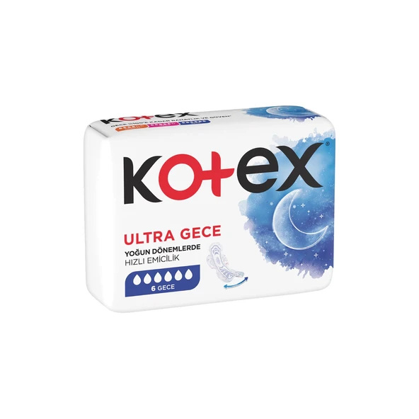 Kotex Ultra Gece 6 lı Ped x 6 Adet - Resim 2