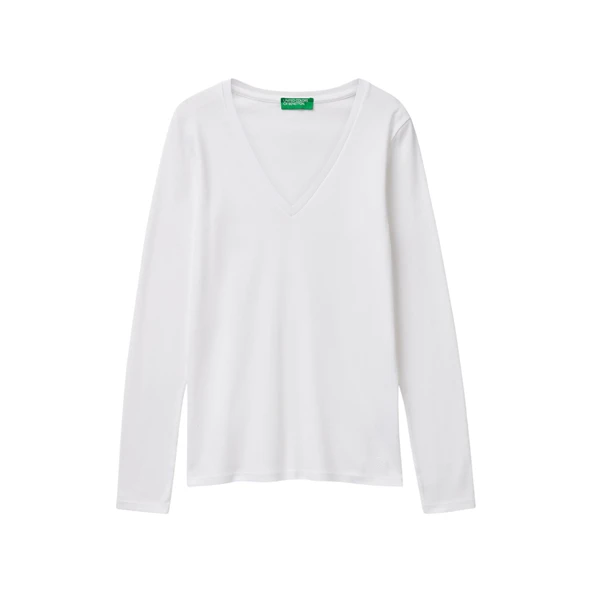 Kadın Uzun Kollu T-shirt 3GA2E4245 - Resim 3