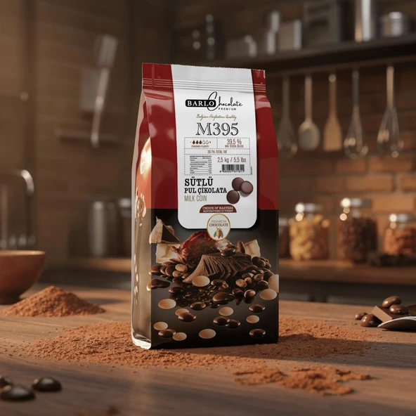 SÜTLÜ PUL ÇİKOLATA %39,5 - pastacılık - çikolata - damla - drop - pul - eritme - kuvertur - Resim 2