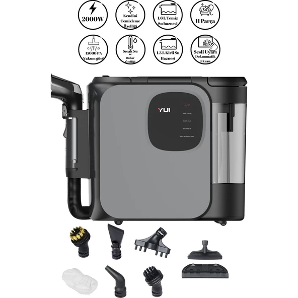 X300 Pro Max 2000 W Buharlı Halı ve Koltuk Yıkama Makinesi-Buharlı Temizlik Makinesi ürün görseli 1