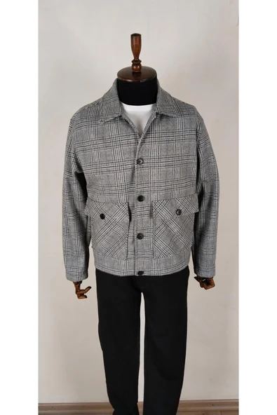 Kaşe pilot cepli erkek mont - Resim 7