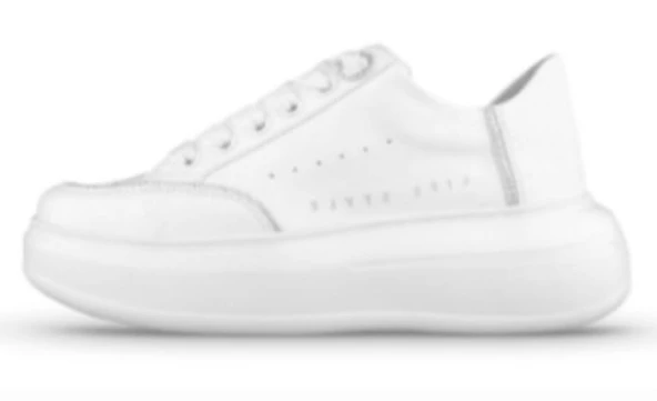 MP 252-6307 Beyaz Kadın Bağcıklı Spor Ayakkabı - Resim 2