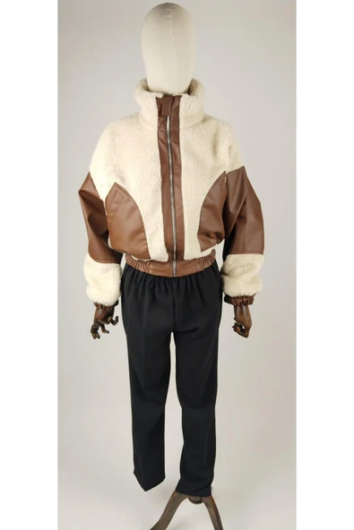 DERİLİ GARNİLİ PELUŞ MONT - Resim 5